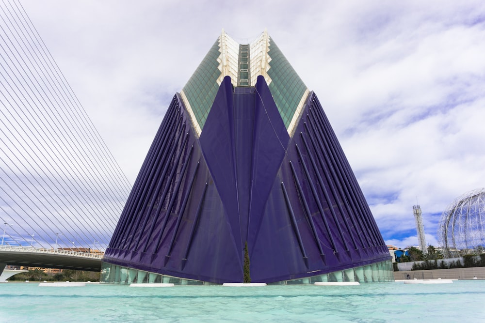 purple and green building