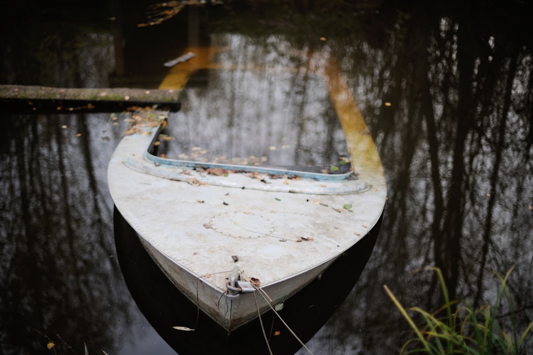 boat under water during daytime close-up photography