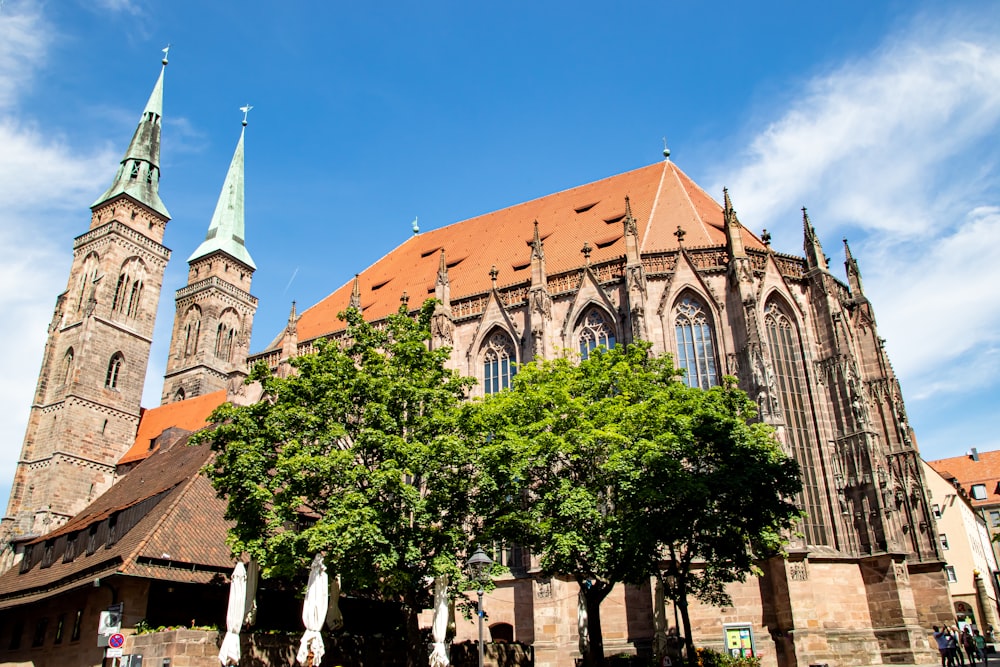 brown and red church