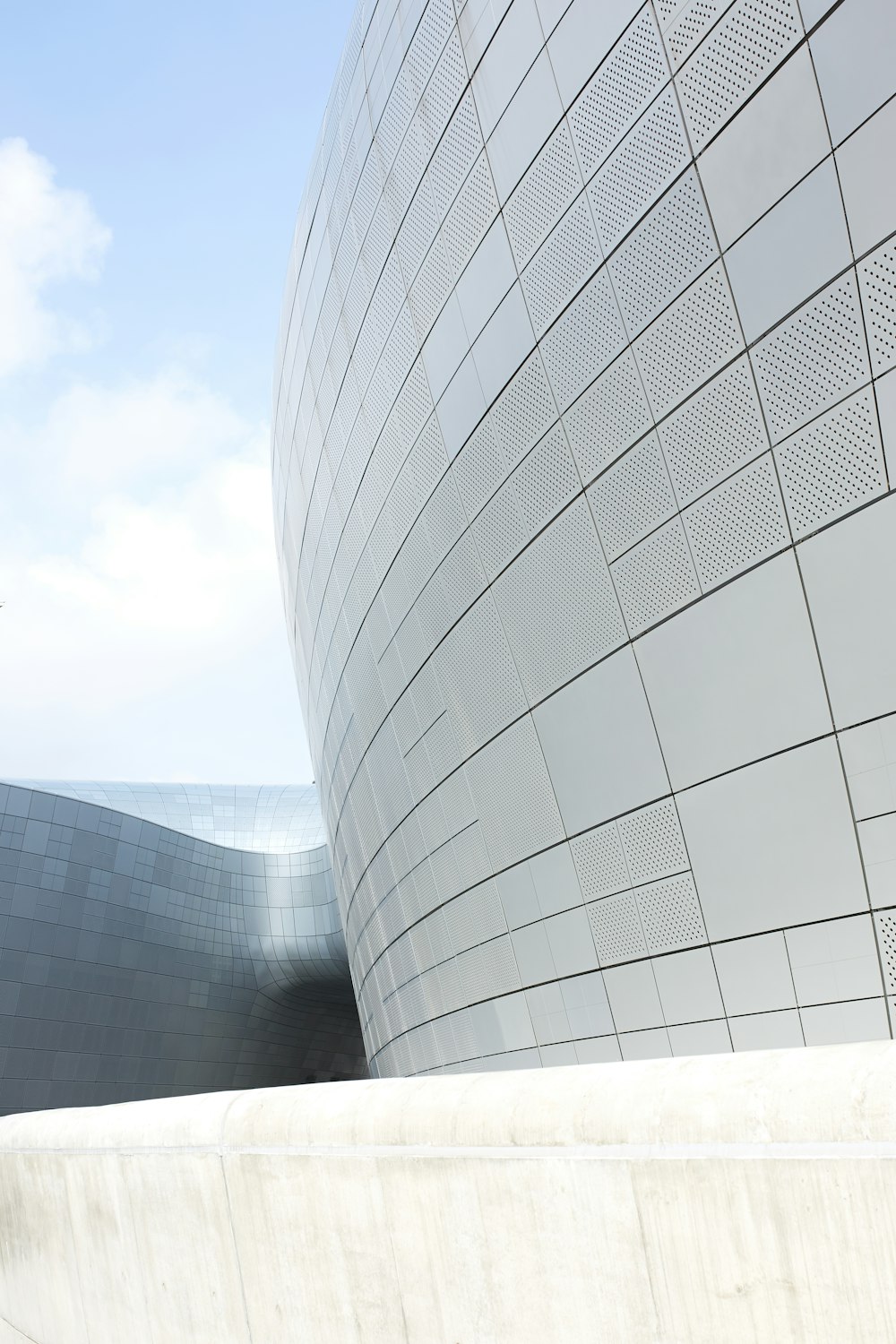 curved building facade