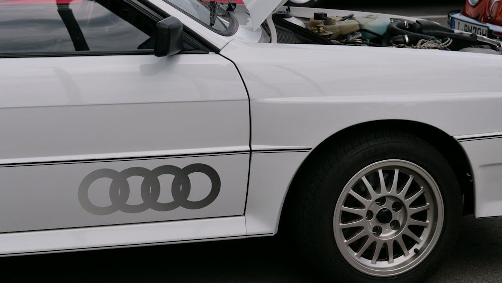 white Audi car
