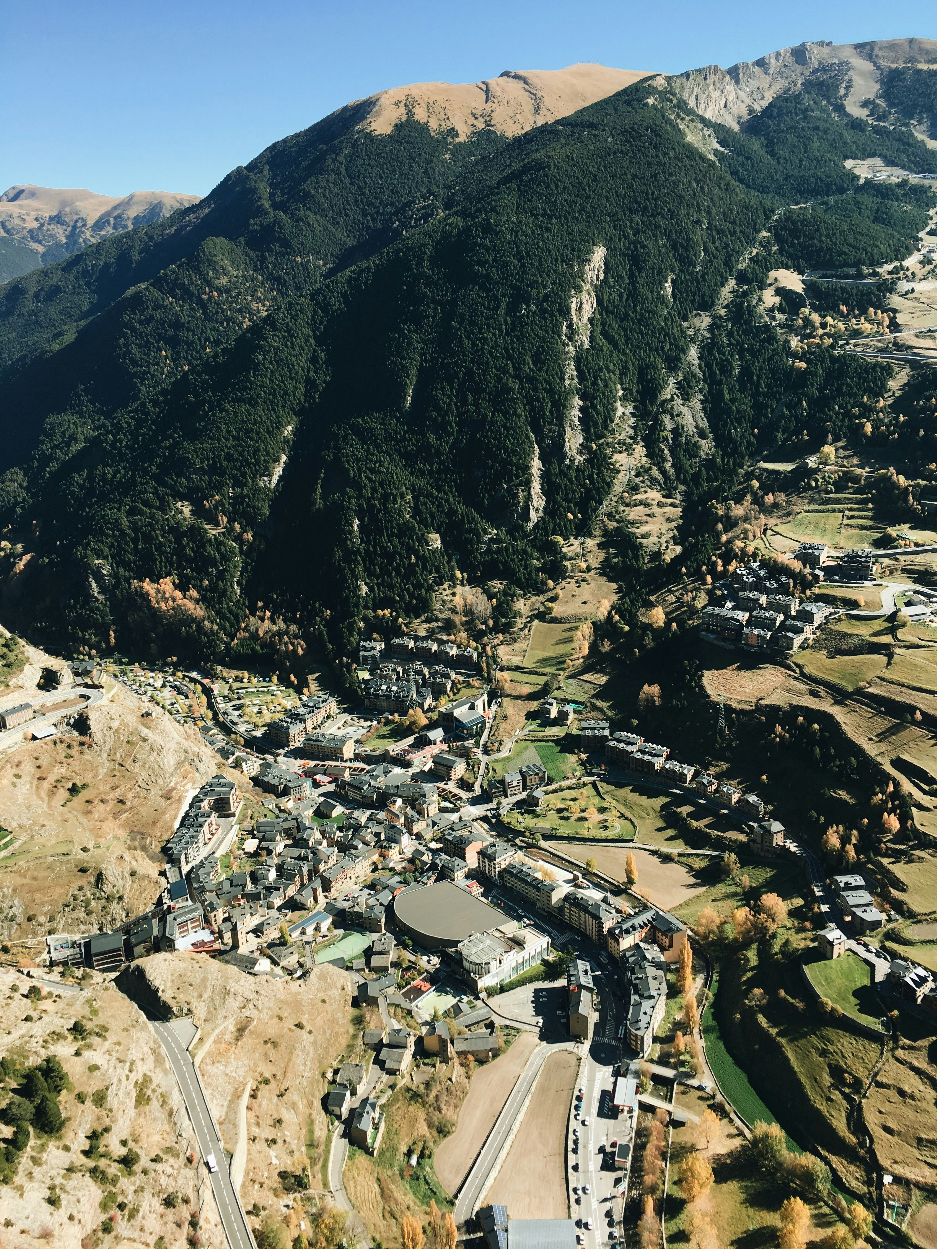 aerial photography of mouontain