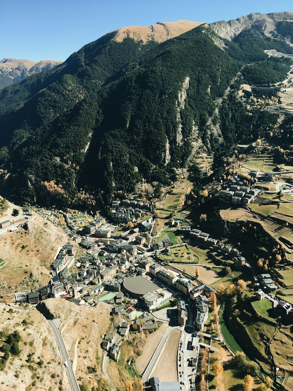 aerial photography of mouontain