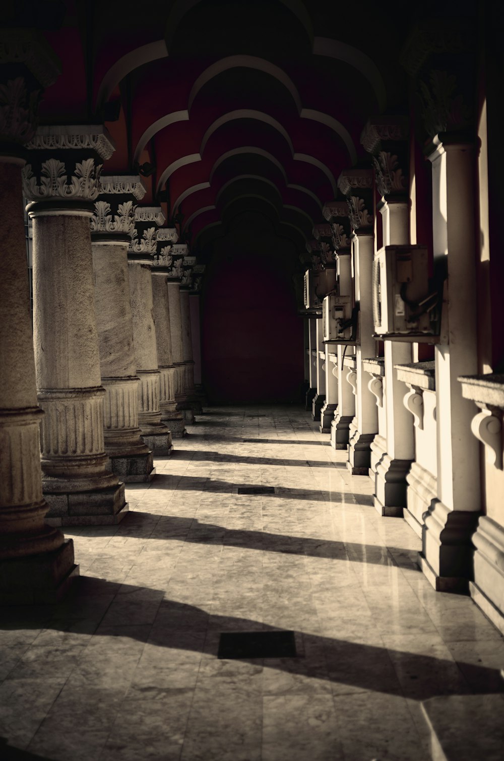 brown and grey building interior