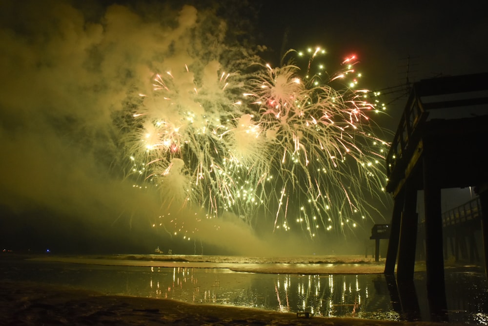 fireworks display during night