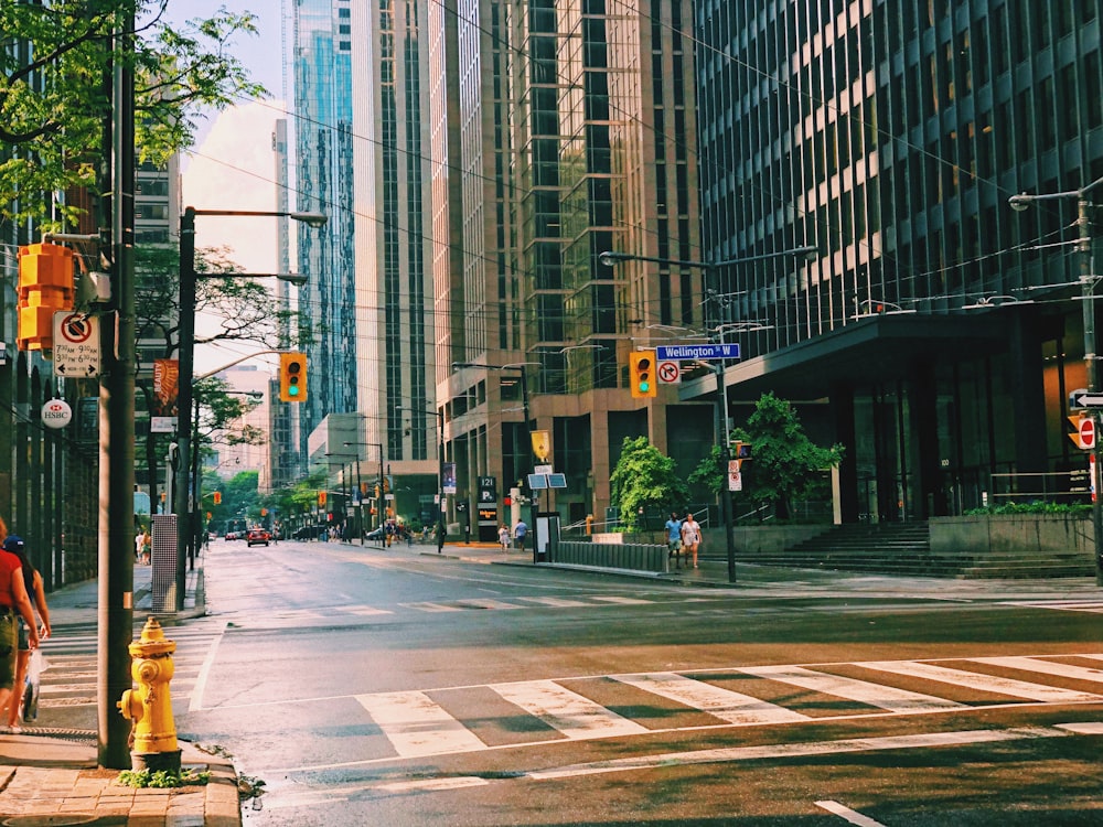 wide road on focus photography