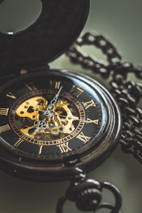 black pocket watch