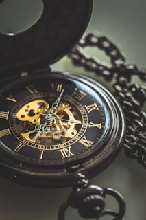 black pocket watch