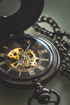 black pocket watch