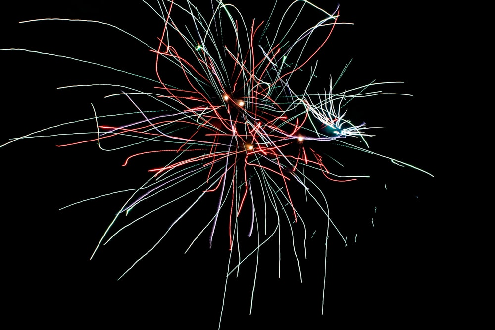 white and red fireworks