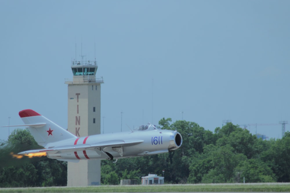 white airplane