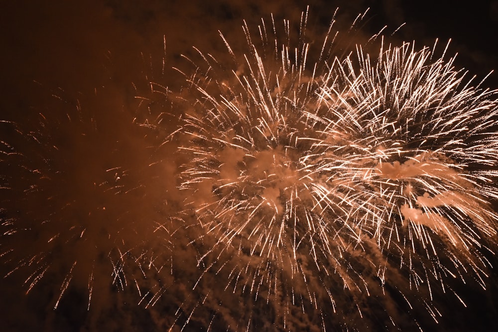 fireworks display at night sky