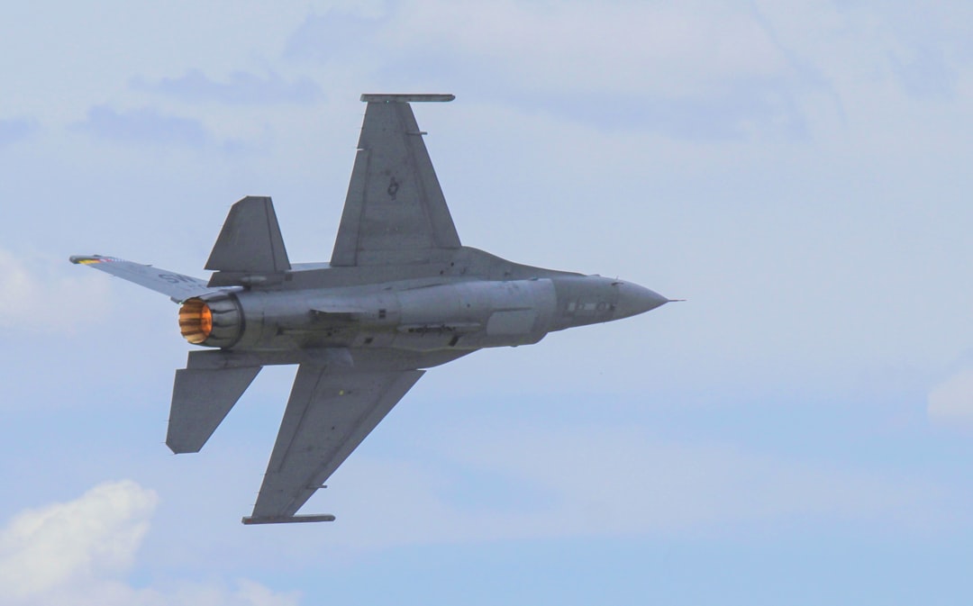 gray jet plane on focus photography, F-16 Afterburner