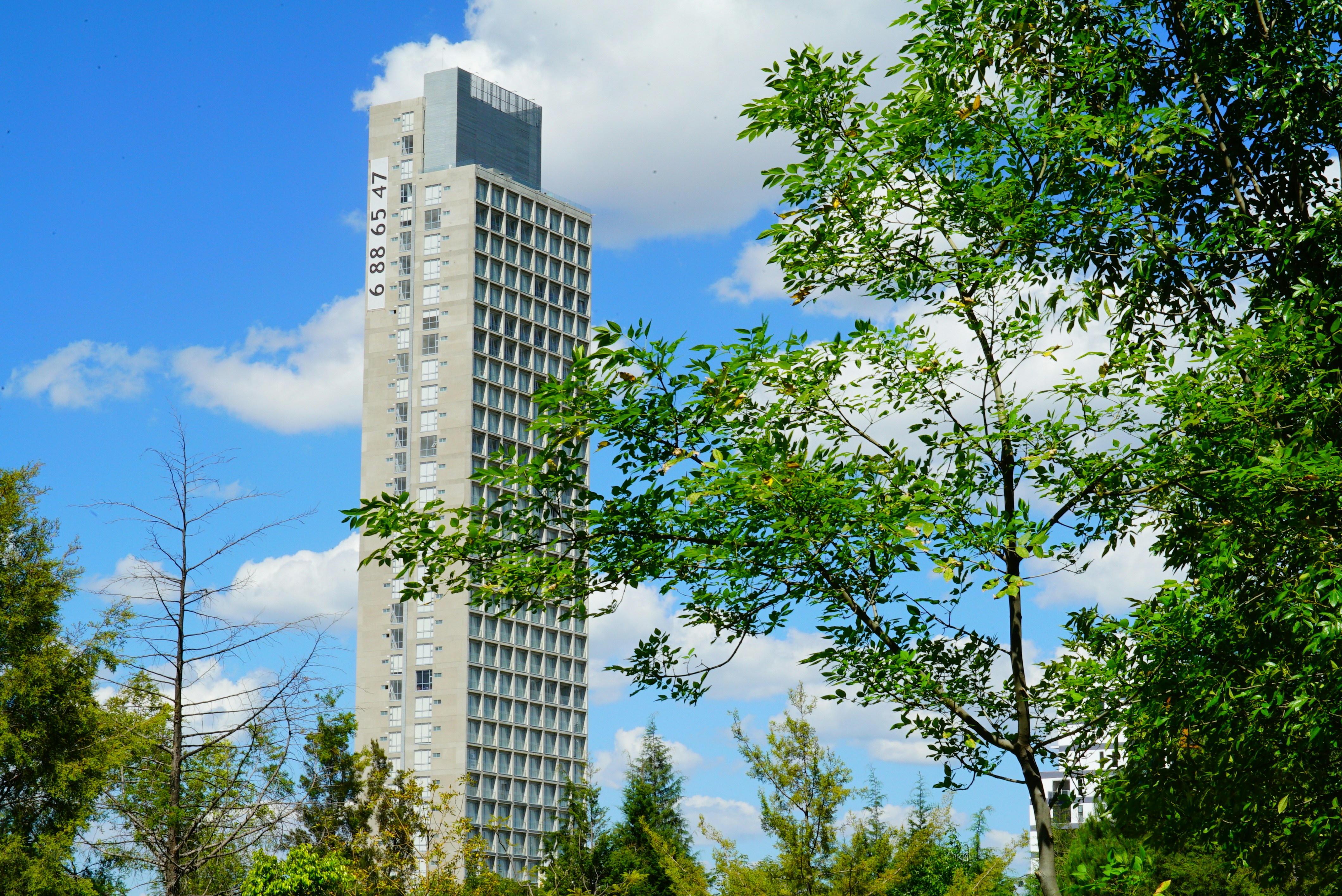 Gebäude aus weißem Beton