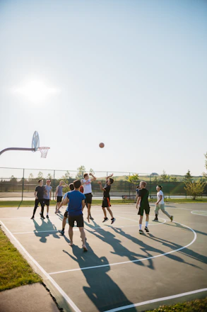 people playing basketball