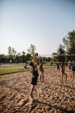 man playing volleyball