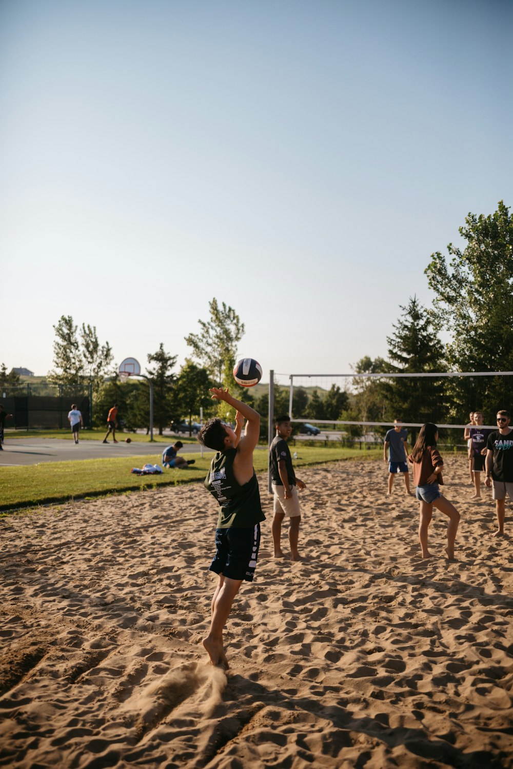 man playing volleyball