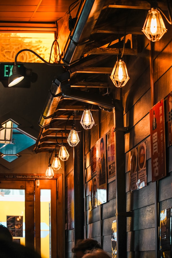 Warm pendant lighting