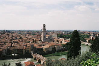 A scenic view of the historic city of Toledo with its ancient buildings and river