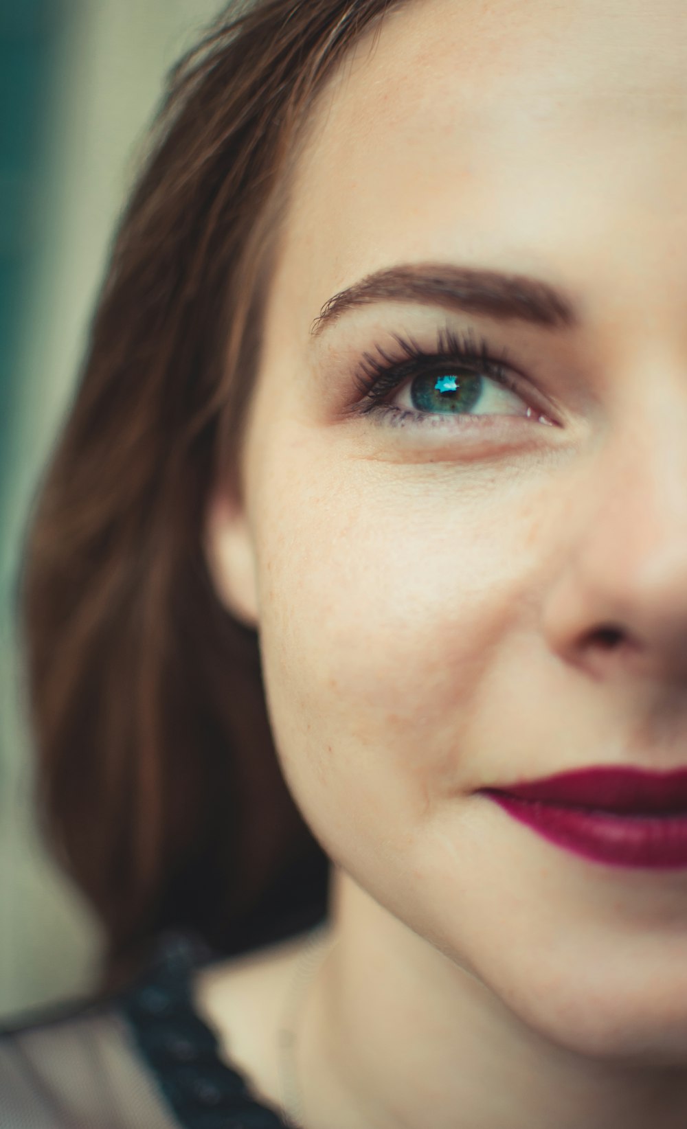 women's red lipstick