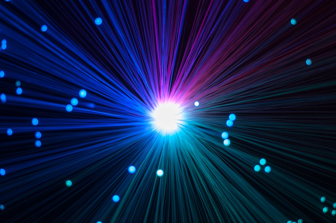 blue, red, and green light, Optical fibers colored lamp