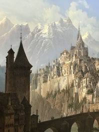 brown and gray castle near mountain