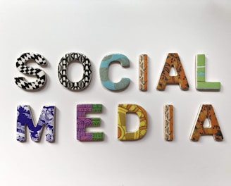 assorted-color social media signage