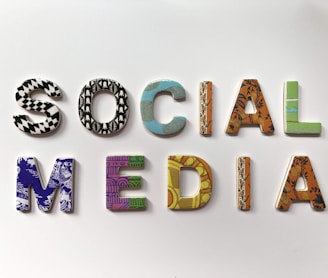 assorted-color social media signage