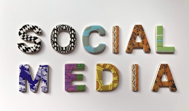 assorted-color social media signage