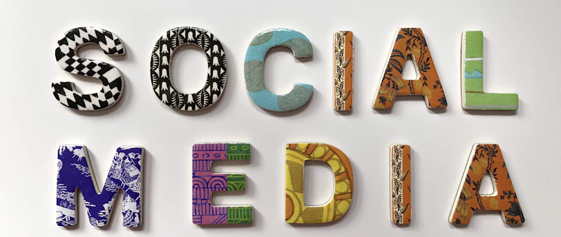 assorted-color social media signage