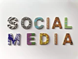 assorted-color social media signage