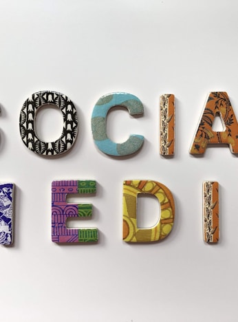 assorted-color social media signage