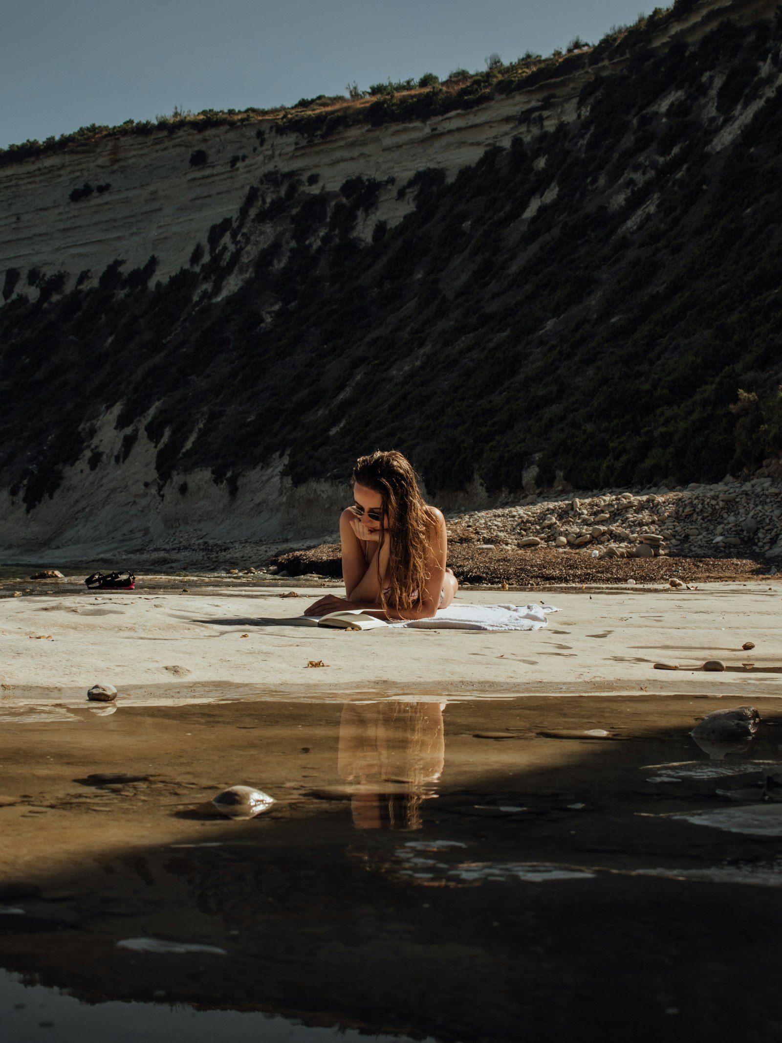 Nikon D3500 sample photo. Woman lying on sand photography