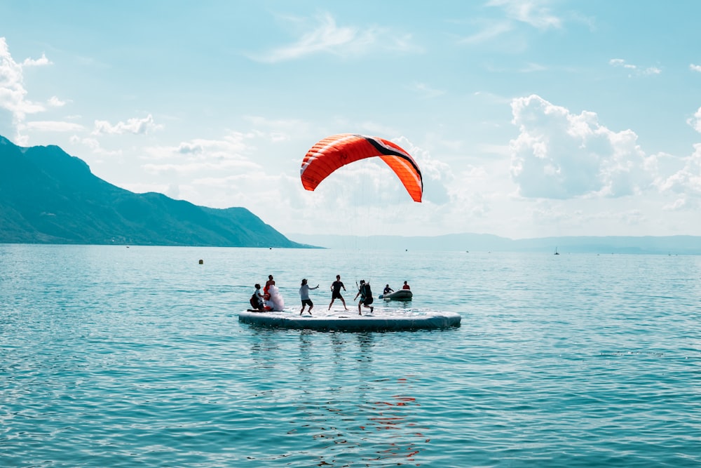 people on inflatable