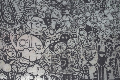 Colorful digital illustration featuring whimsical characters and dynamic composition.