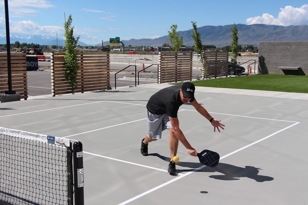 man playing tennis