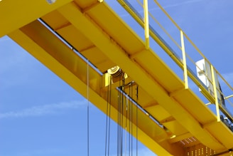 yellow metal rack