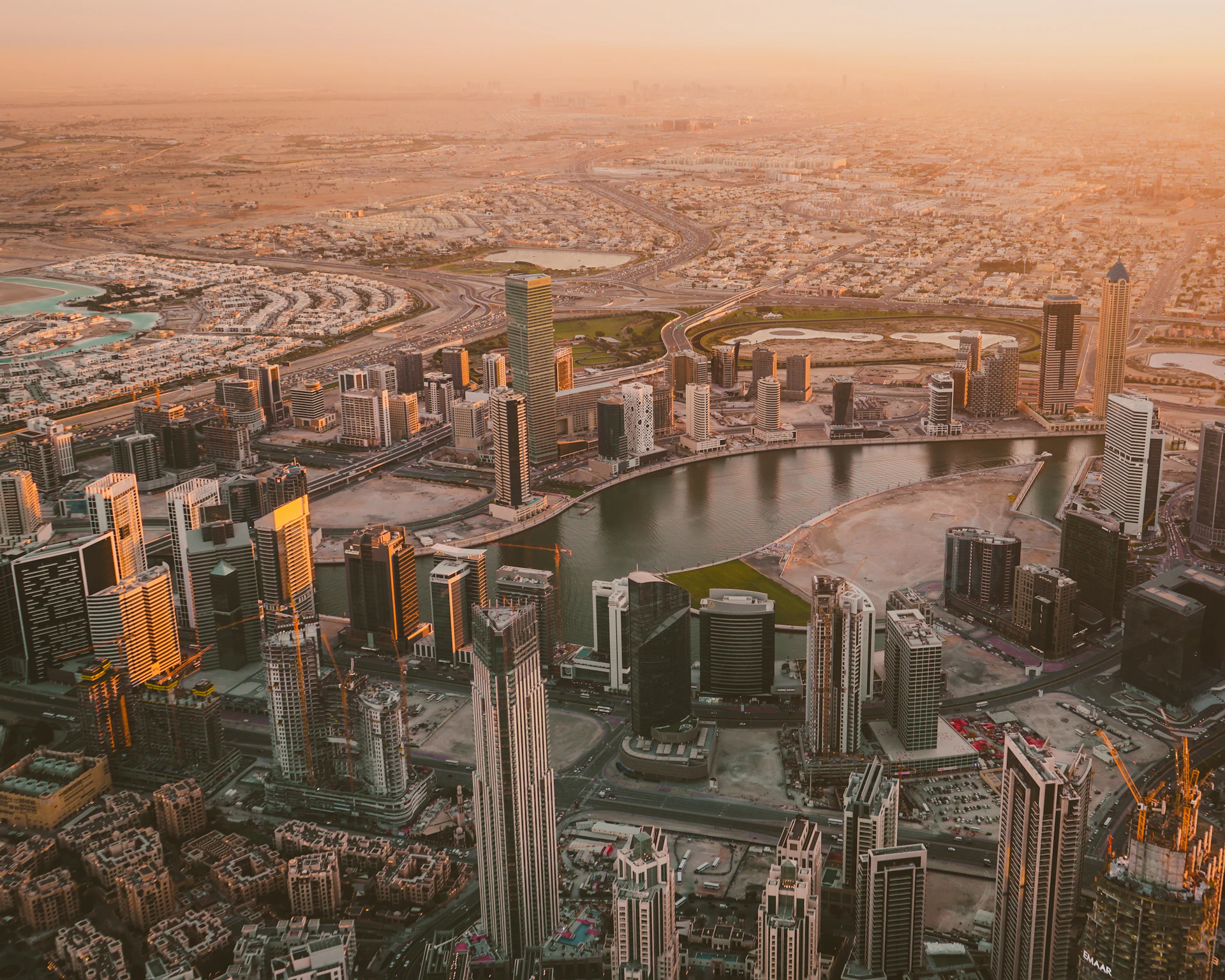 aerial photography of buildings
