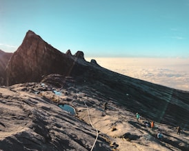 At the summit of Mount Kinabalu