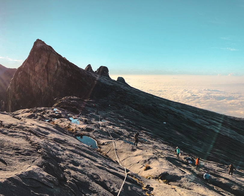 At the summit of Mount Kinabalu