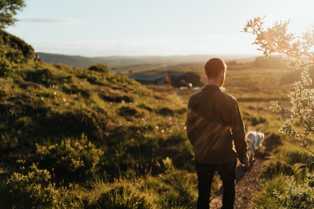 man with dog