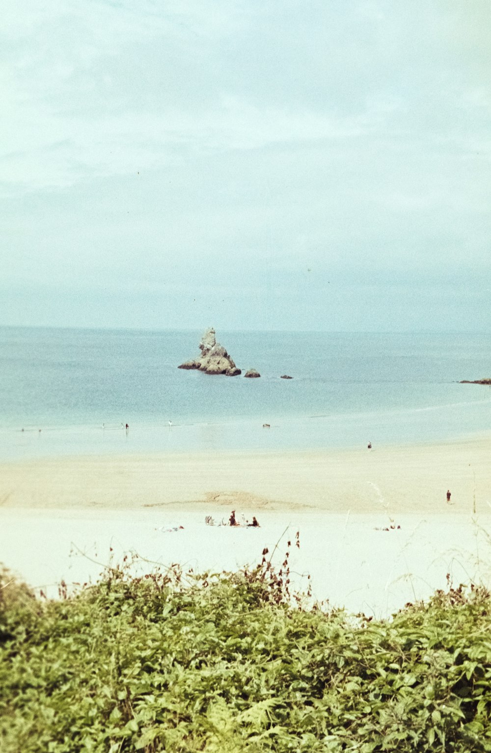 calm sea under clear blue sky