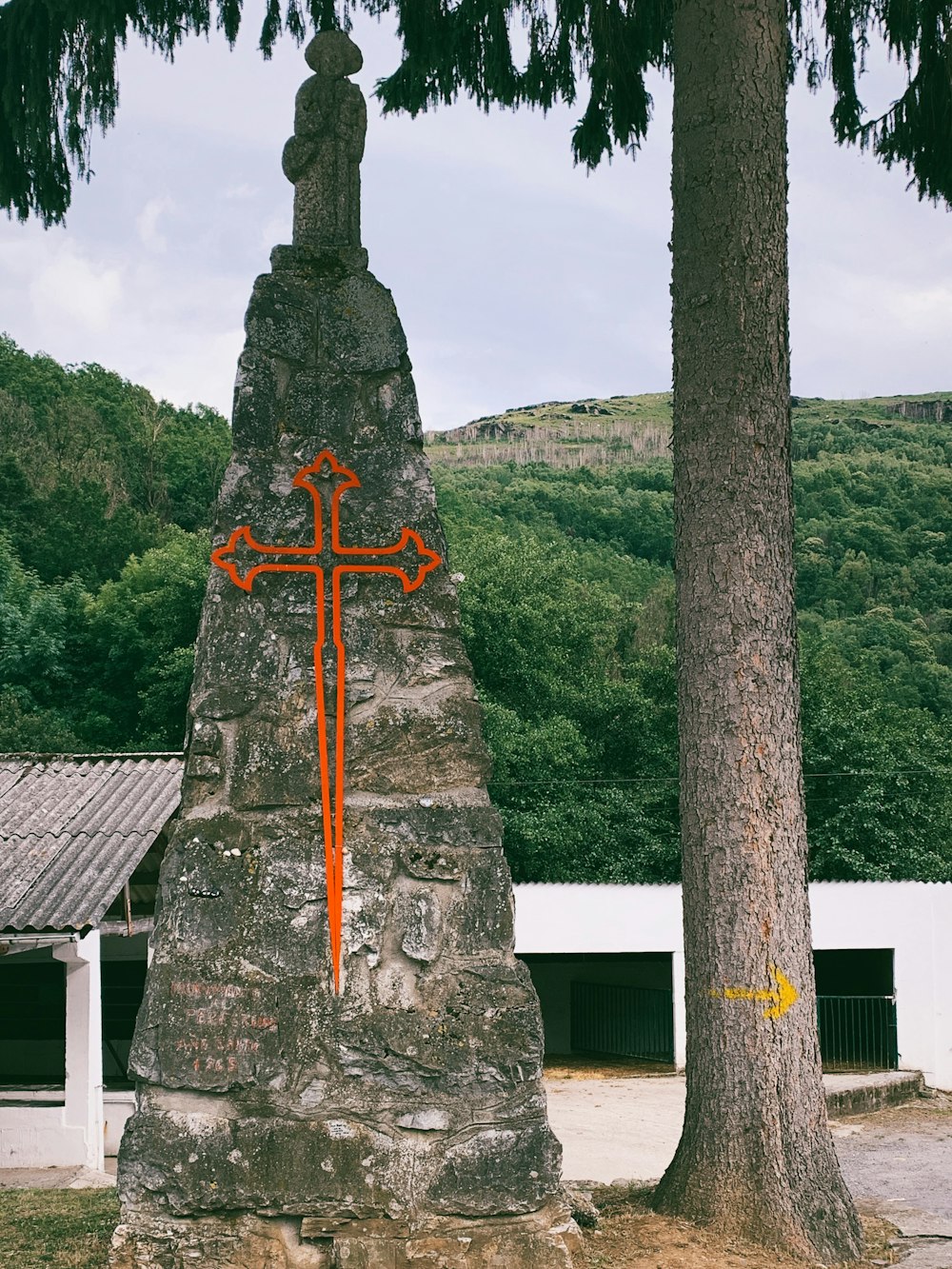 gray concrete cross tower