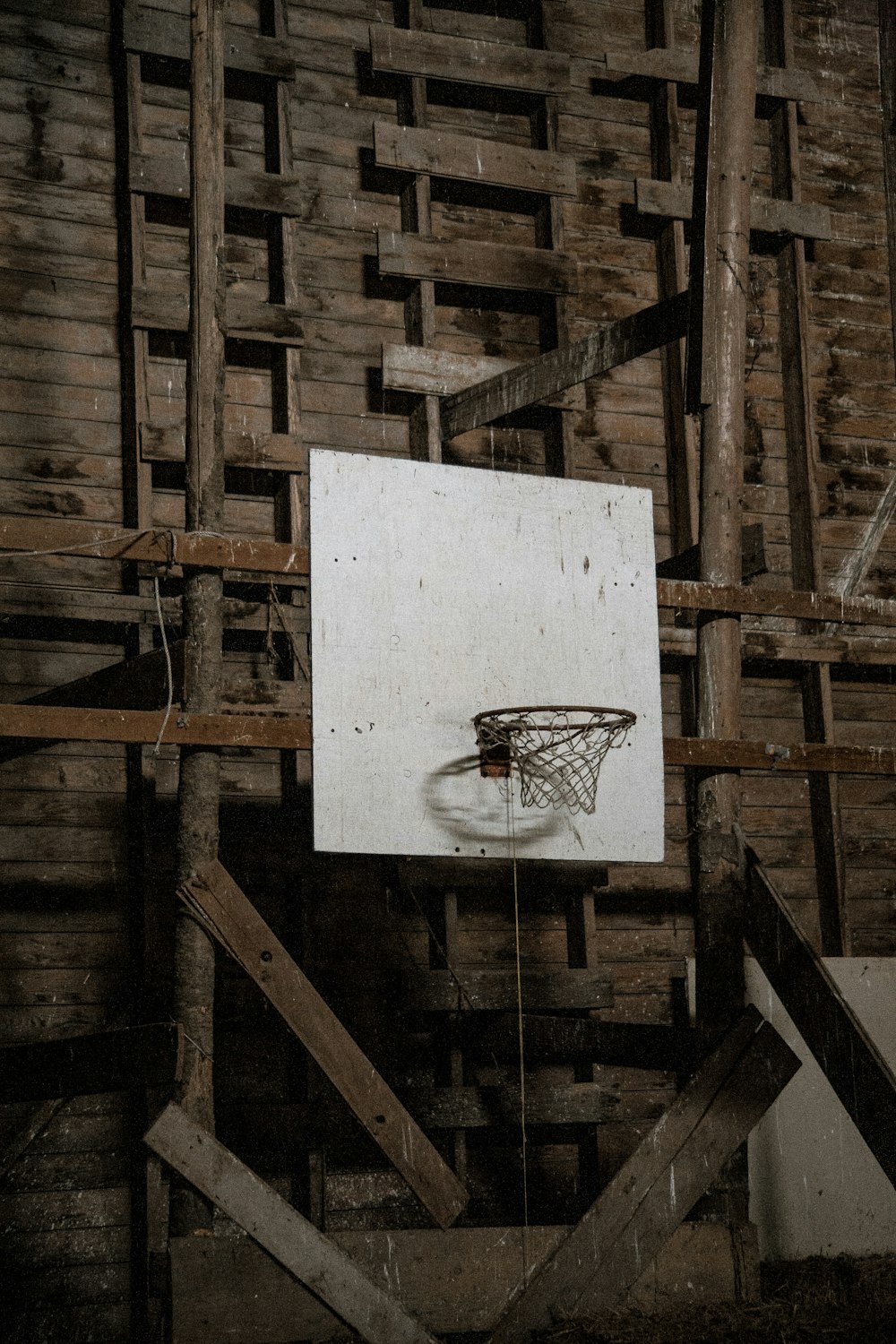 white and black basketball ring