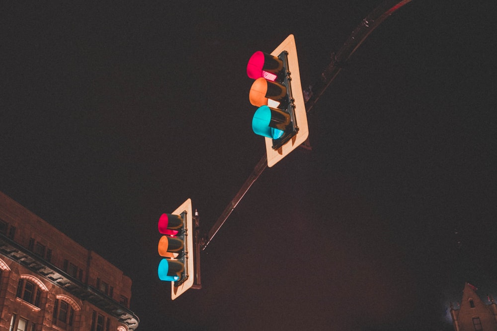 street lights at night