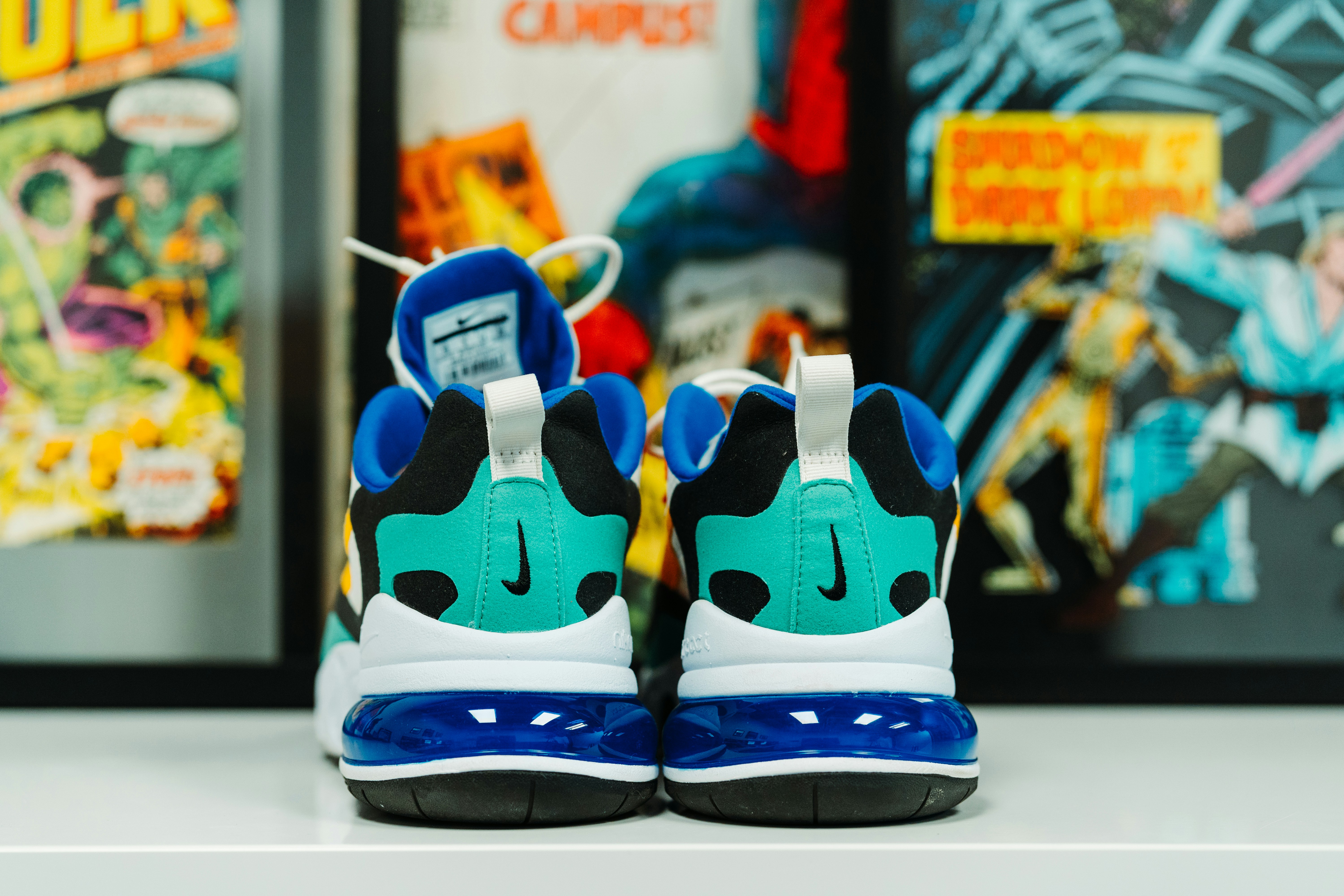 green and yellow nikes