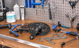 black mountain bike gear set