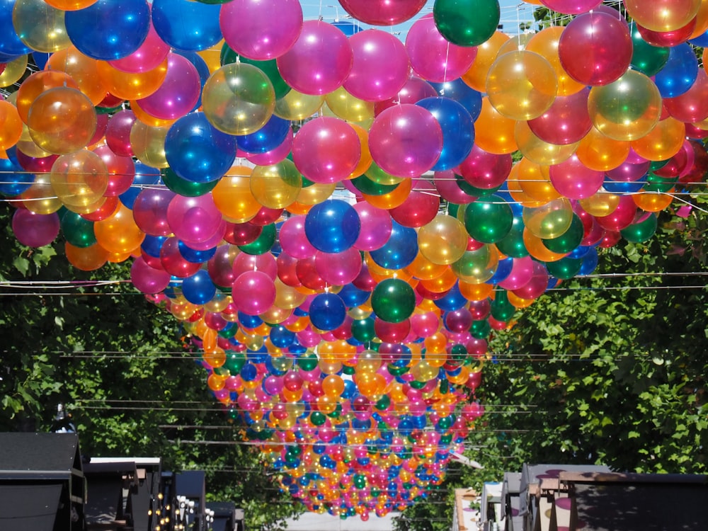 Balões de cores variadas