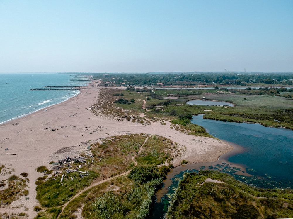 aerial photography of sea