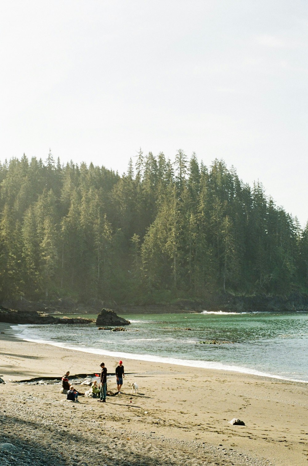 man standing on the seashore